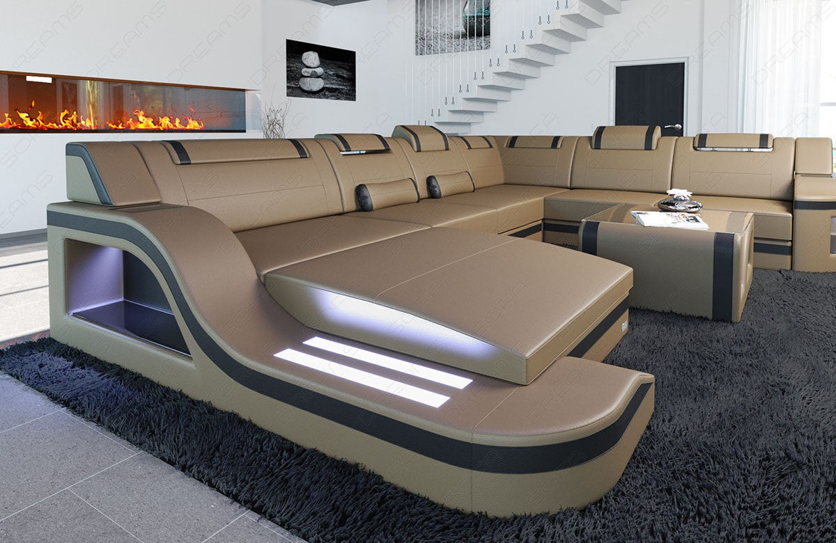 Xxl Sectional Paloma As A Leather Sofa