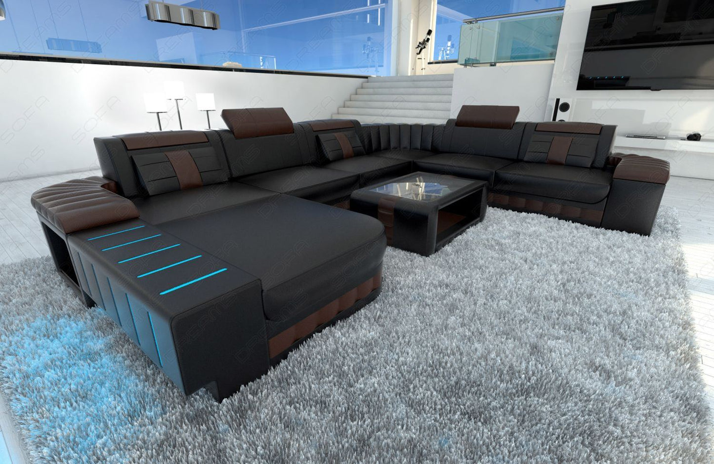 Leather Sofa Sectional Baronka Xxl Mini
