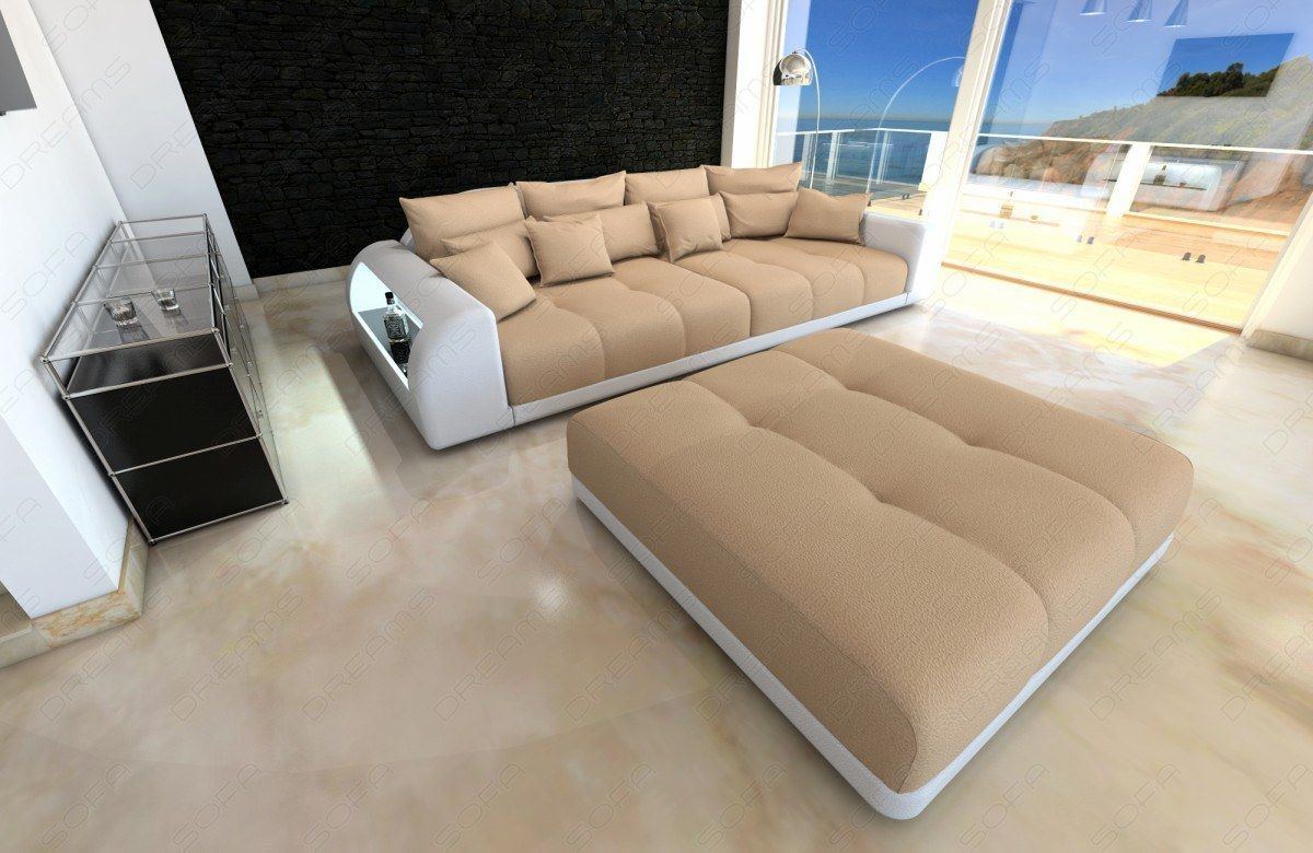 Big Sofa Miami In Woven Microfiber With Led