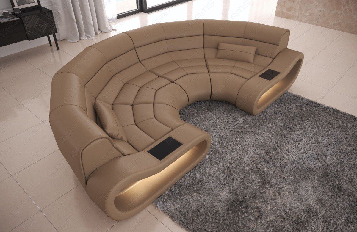 Big Sofa Laguna Leather Sofa With Lighting