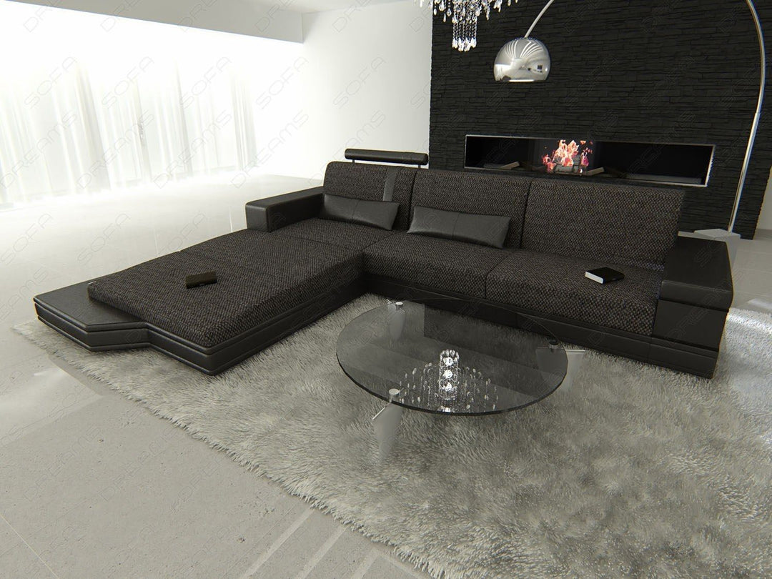 Designer Sofa Messana L Form mit Beleuchtung Hugo 12