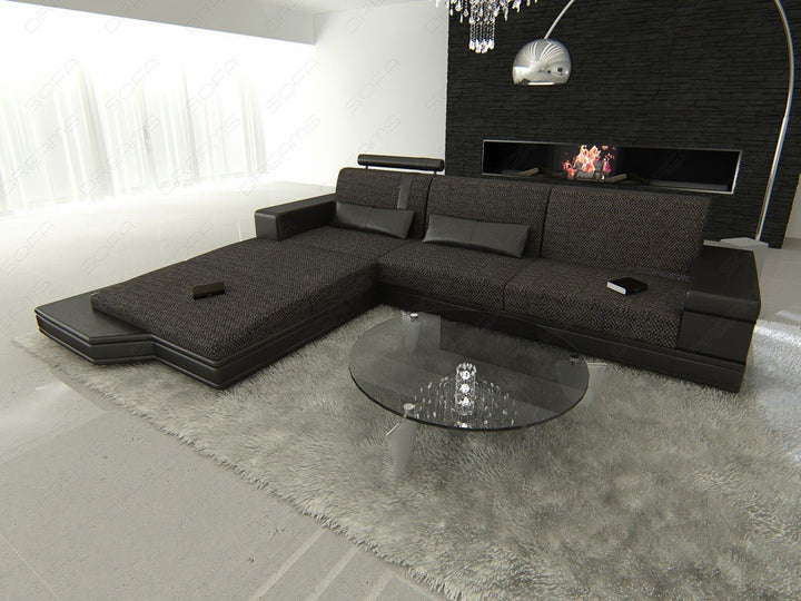 Designer Sofa Messana L Form mit Beleuchtung Hugo 12