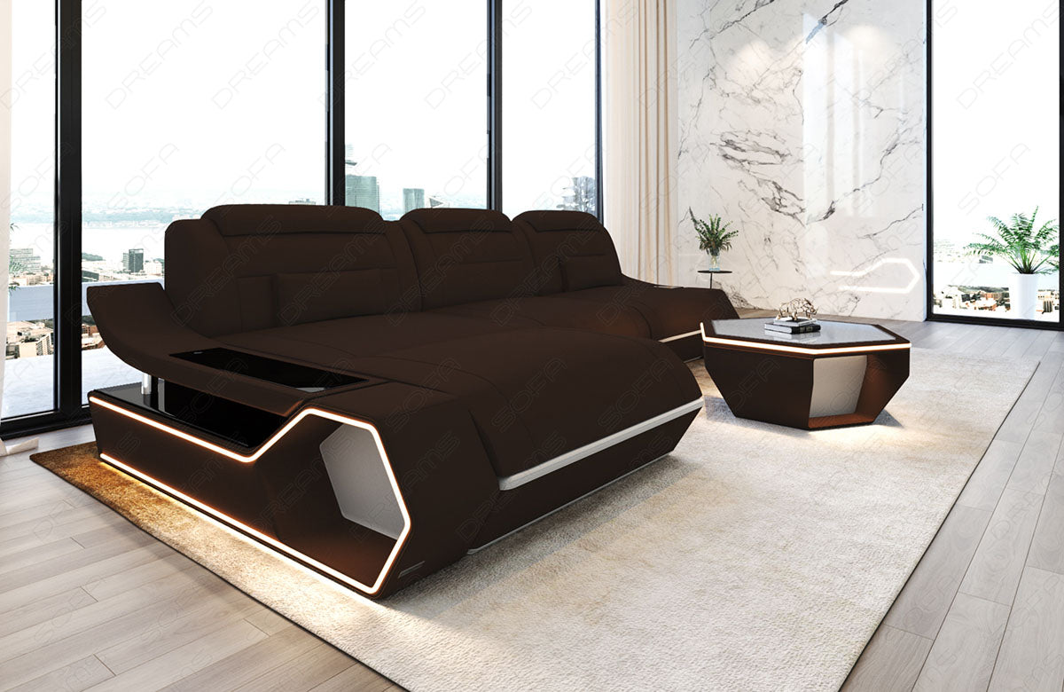 Toscano L-shaped corner sofa fabric