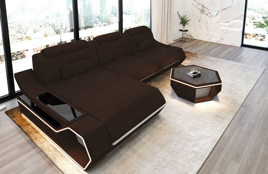 Toscano L-shaped corner sofa fabric