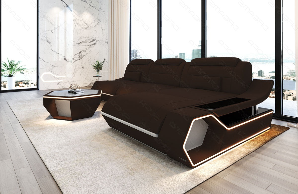 Toscano L-shaped corner sofa fabric