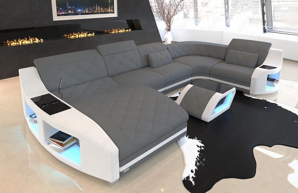 U Shape Fabric Sofa Comfort Led Sofa Mini
