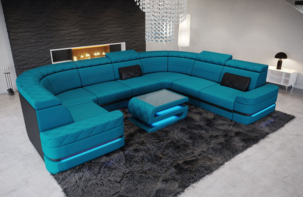 Sofa U Shape Privilego Mini Fabric Cover