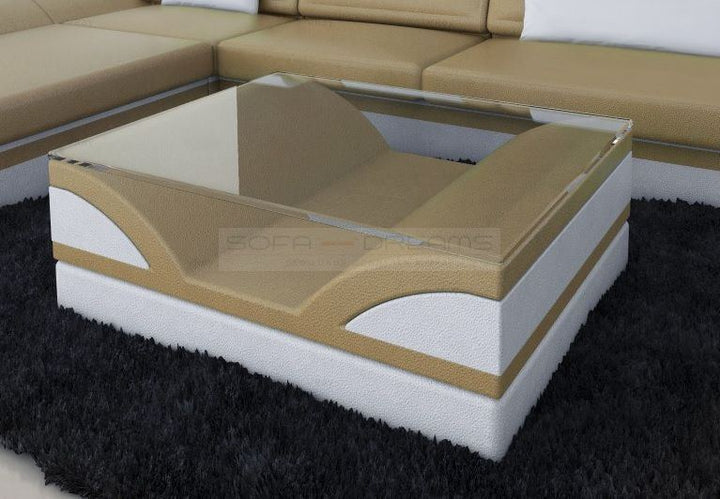 Couchtisch Monza in sandbeige-weiss