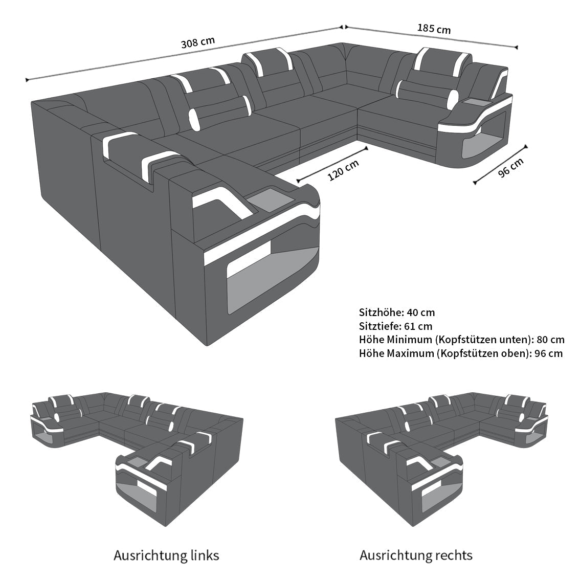 Lyon U Shape Mini Sectional