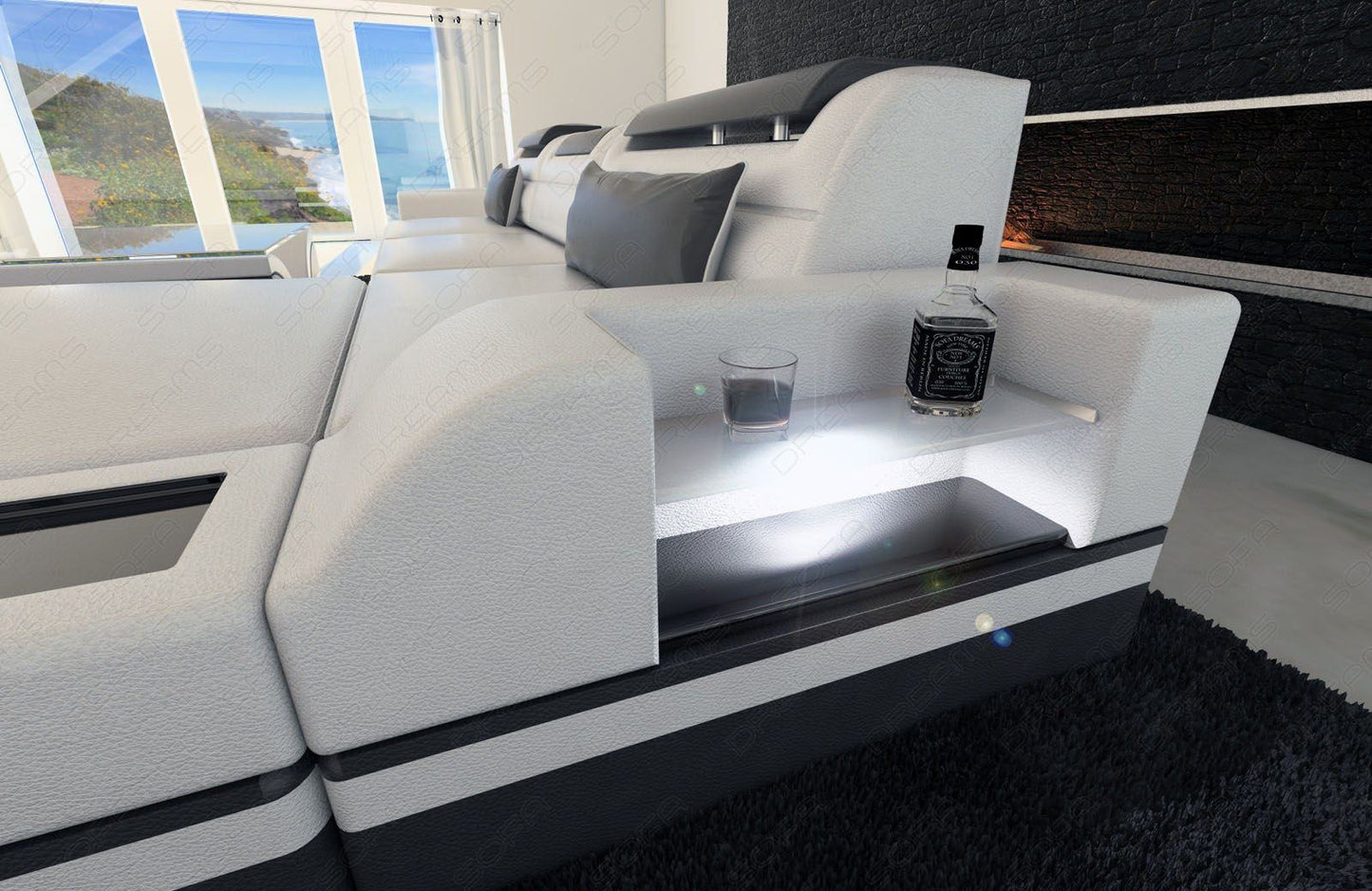 Corner Sofa Oronika As A Leather Sofa With Usb