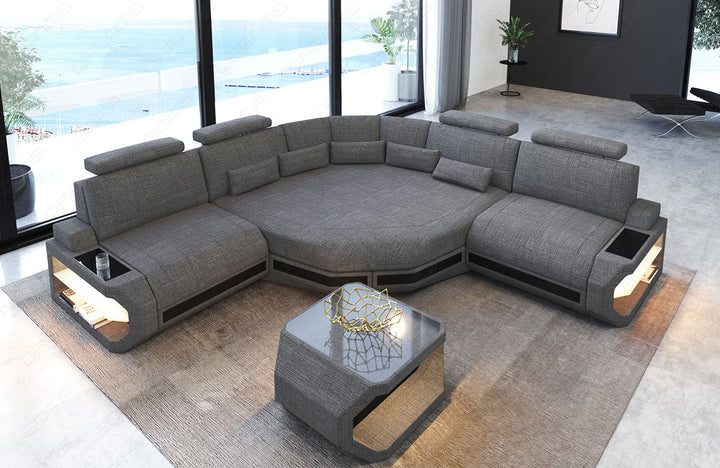 Polster Ecksofa Asti L Mini in grau - Hugo5