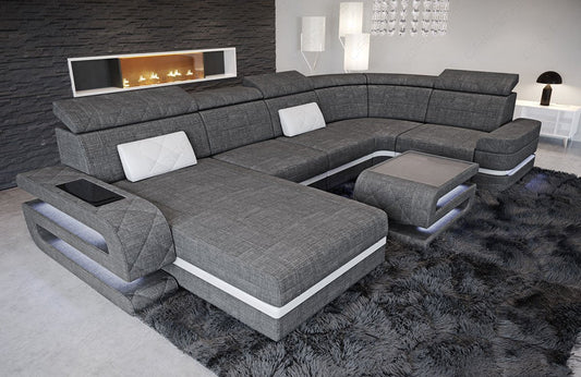 U Shape Fabric Sofa Bologna Mini