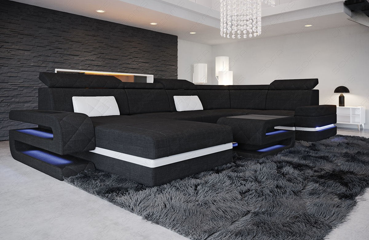 U Shape Fabric Sofa Bologna Mini