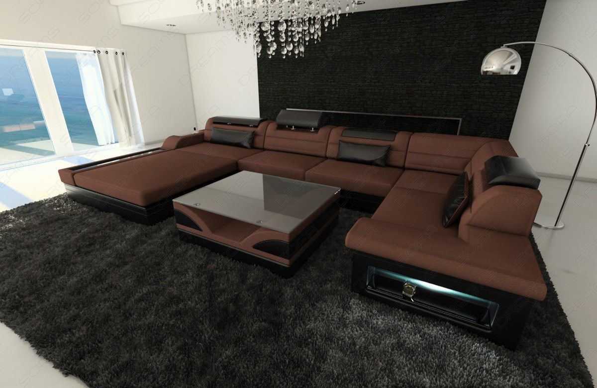 Sectional Mezzo Mini Fabric Sofa Led
