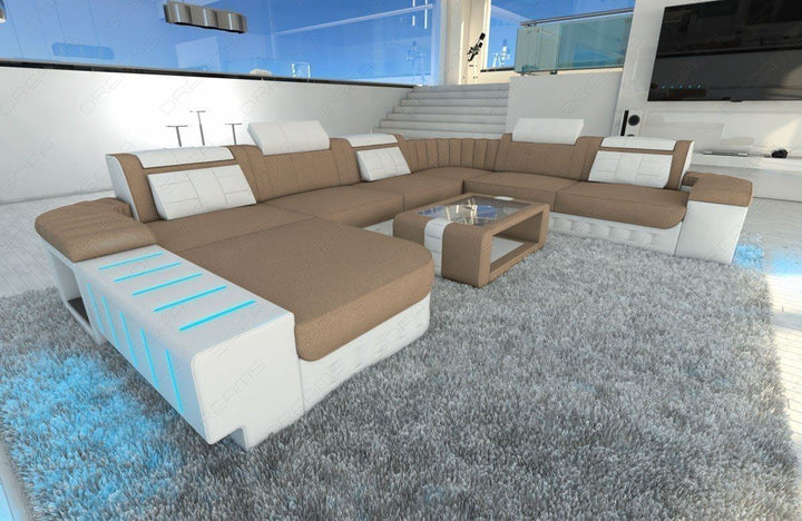 Polster Wohnlandschaft Bellagio XXL in cappuccino - Mineva6