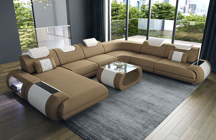 Polster Wohnlandschaft Rimini XXL in cappuccino - Mineva6