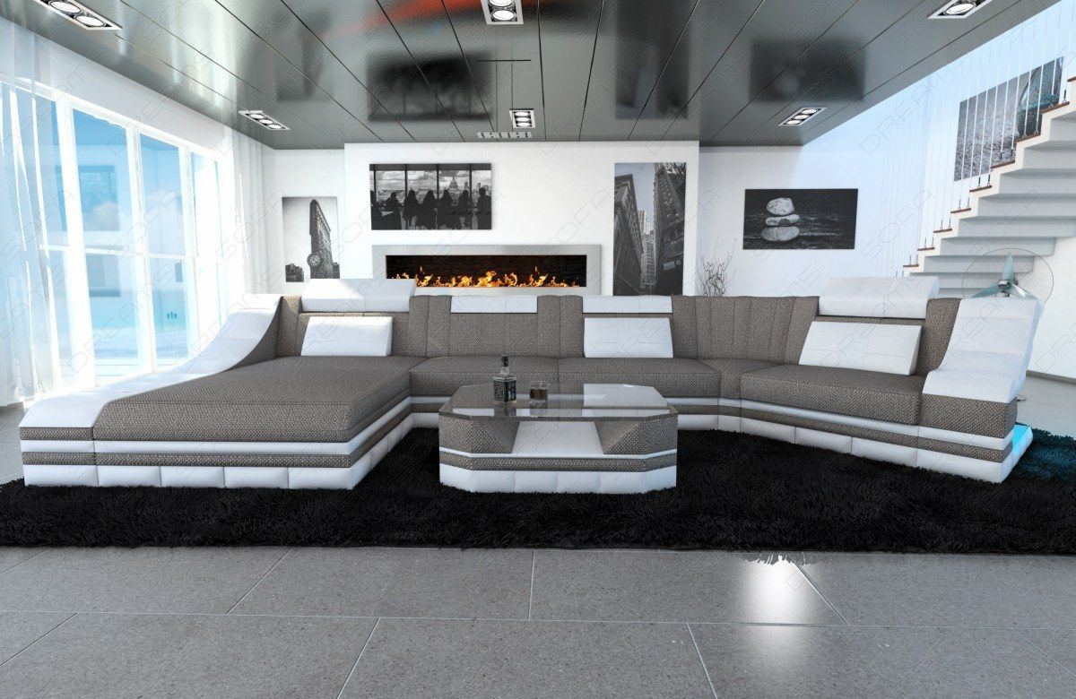 Sofa Temoni C Shape As A Fabric Sofa