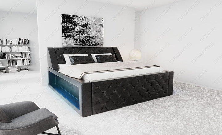 Designerbett Arezzo in schwarz