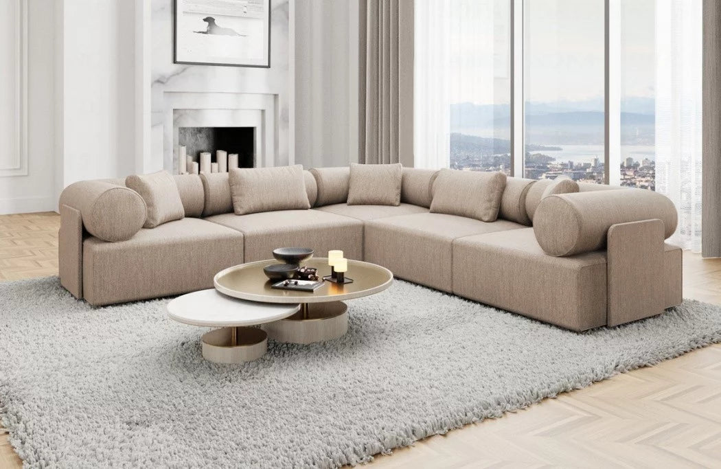 Corner sofa Laguardia L shape fabric