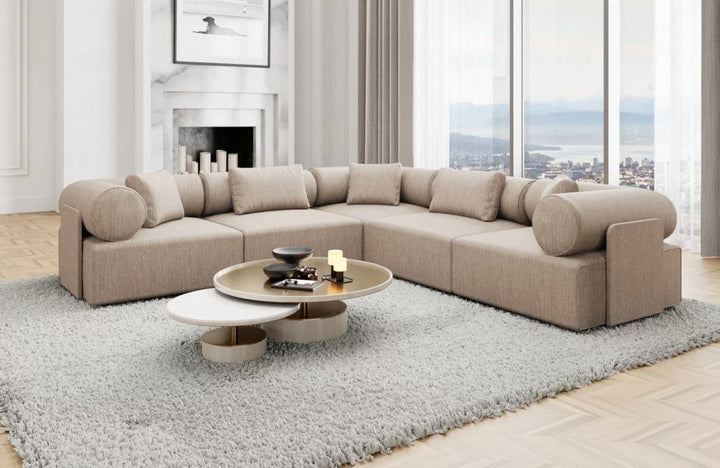 Corner sofa Laguardia L shape fabric