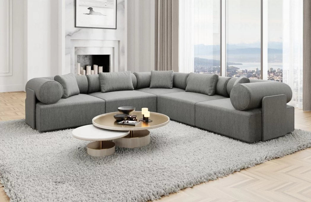 Corner sofa Laguardia L shape fabric