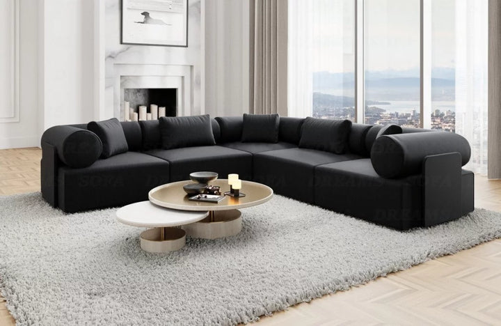 Corner sofa Laguardia L shape fabric