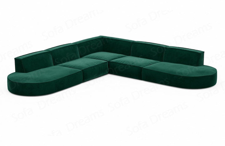 Polster Ecksofa Alegranza in Samtstoff in Gr?¬n