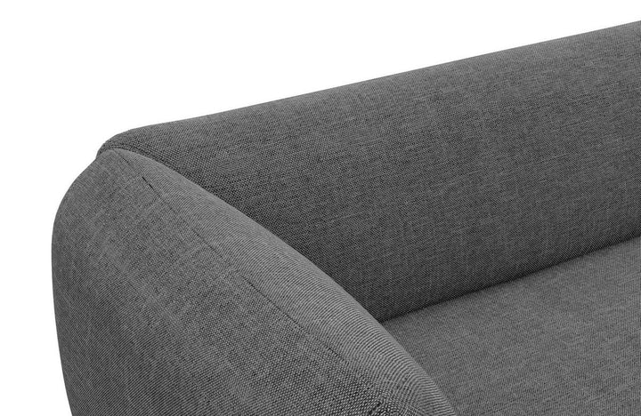 Moderne Polster Wohnlandschaft Madrid U Form mit Strukturstoff Bezug - Anthrazit - Detailansicht
