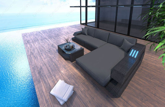 Rattan Sofa Rodeo L Grey
