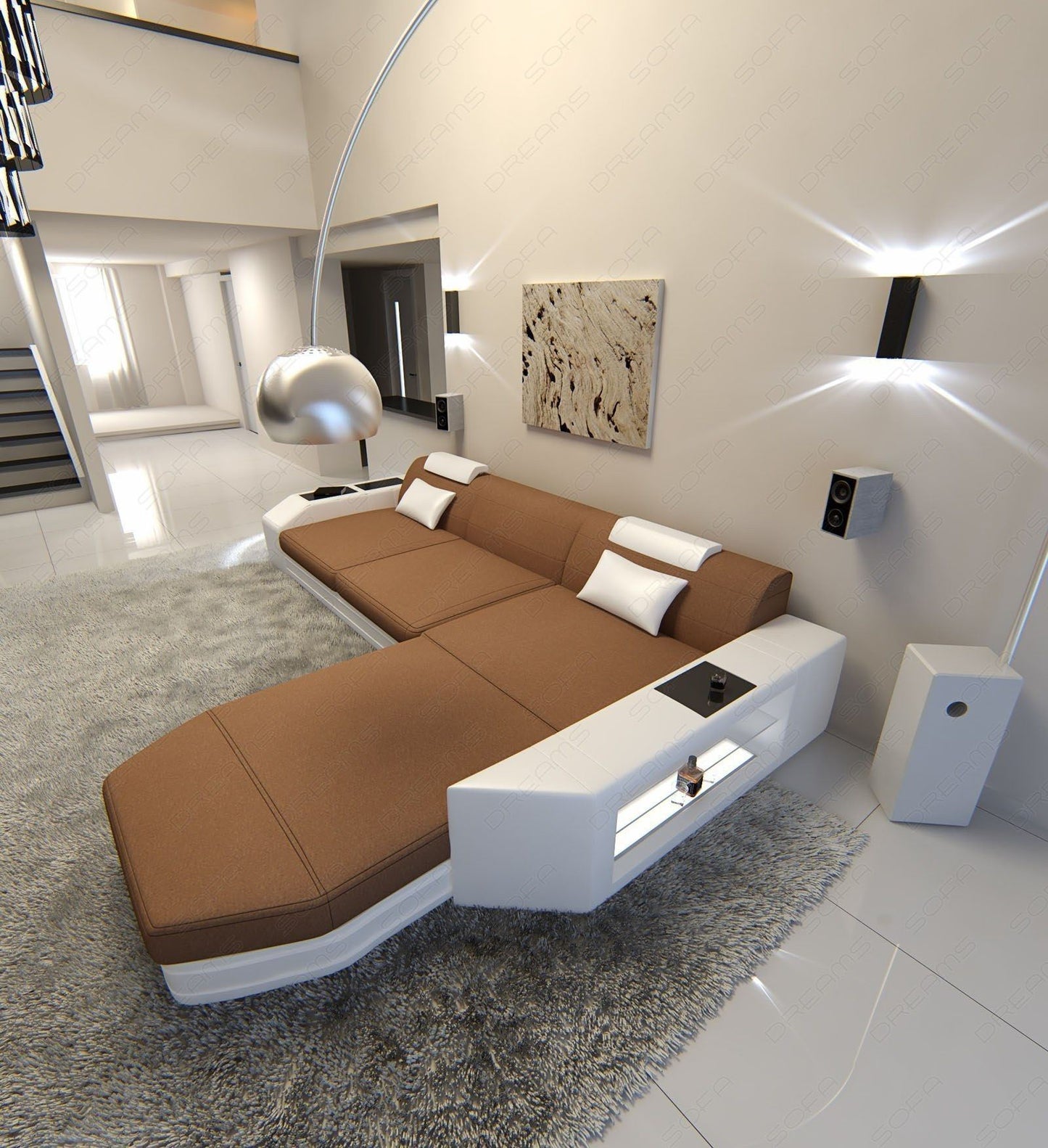 Terano Corner Sofa With A Choice Of Fabric Cover