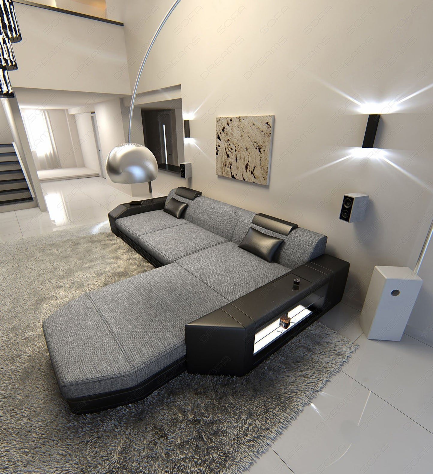 Terano Corner Sofa With A Choice Of Fabric Cover