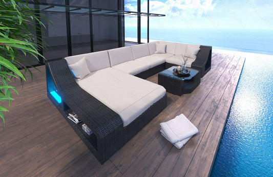 Rattan Sofa Temoni U Shape Cream
