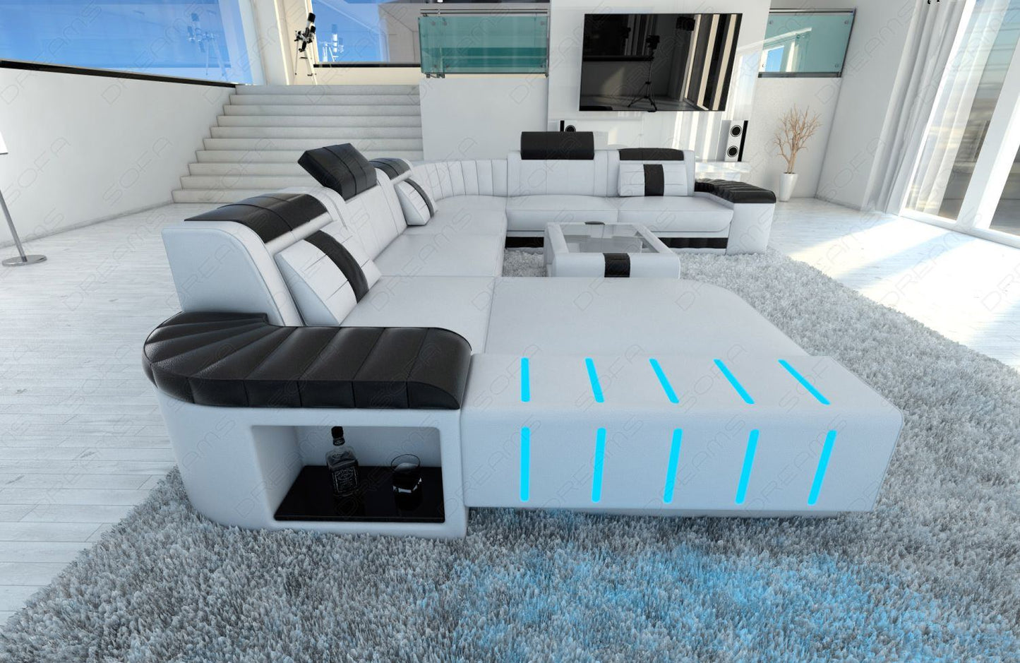 Leather Sofa Sectional Baronka Xxl Mini