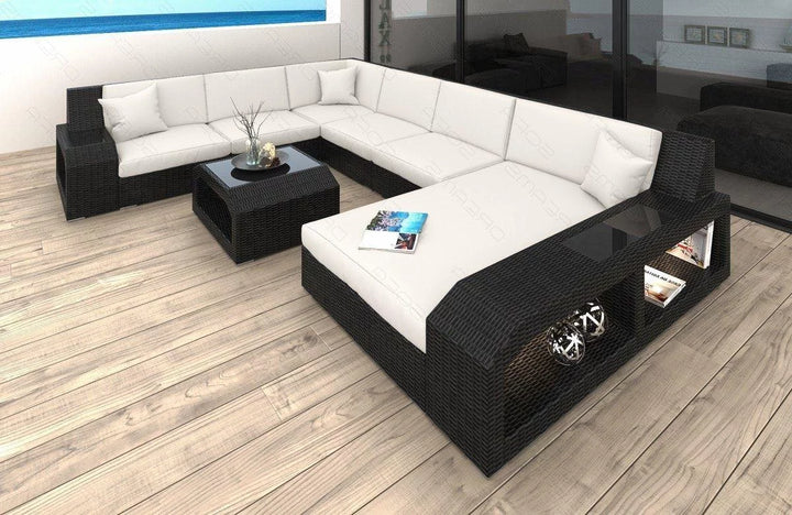 Rattan sofa Matera XXL cream