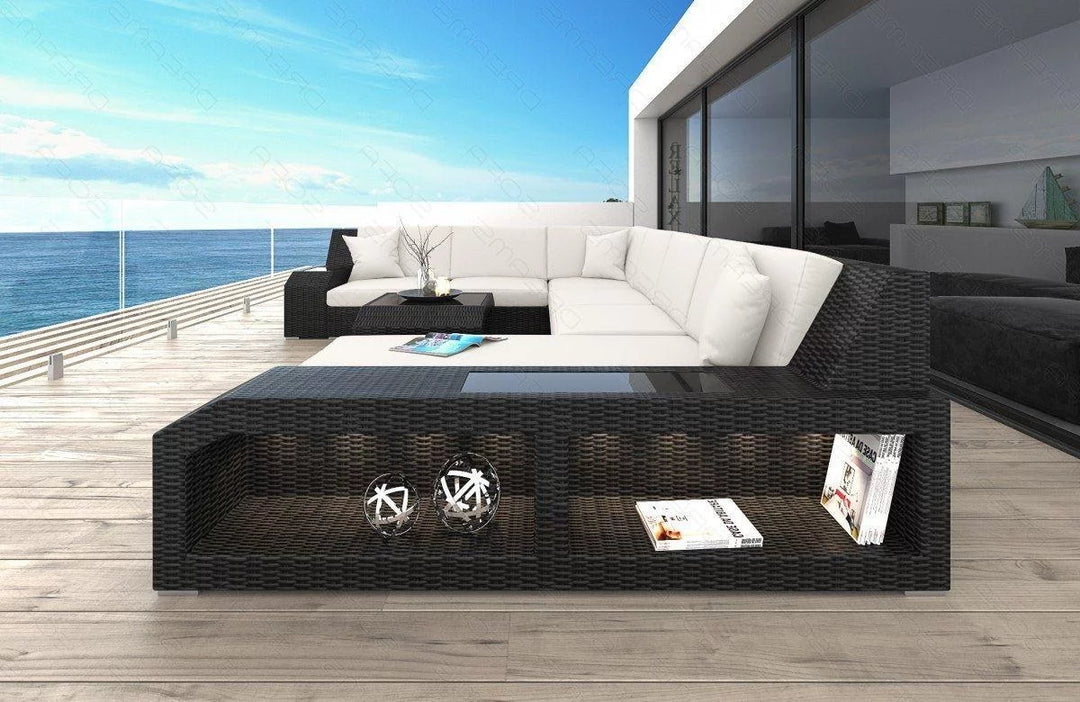 Rattan sofa Matera XXL cream