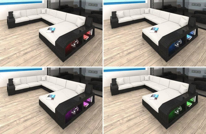 Rattan sofa Matera XXL cream