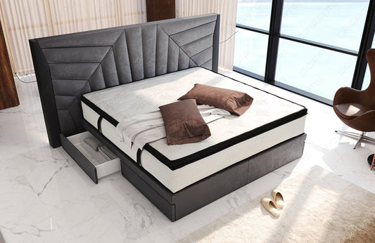 Box Spring Bed Monaco Fabric Cover