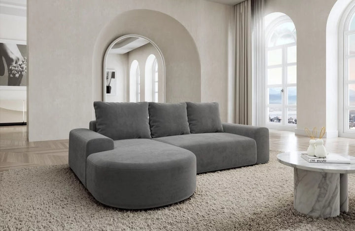 Fabric corner sofa Gomera L shape short