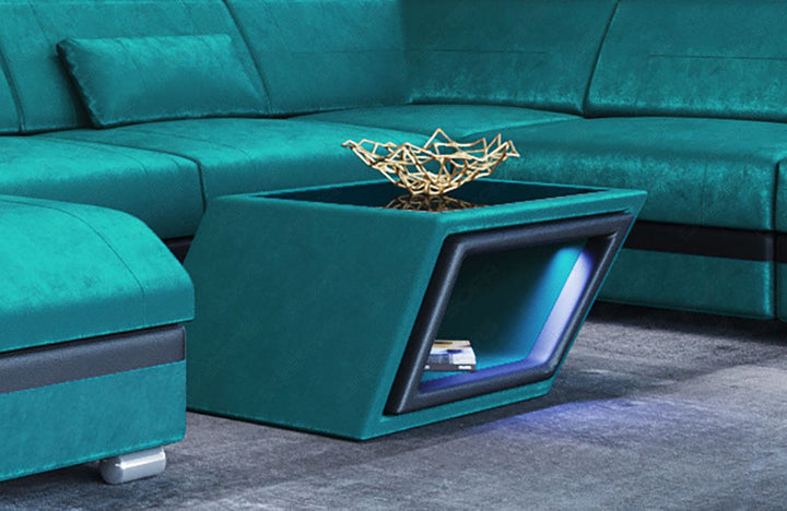 Stoff Couchtisch Catania in hellblau  - SunVelvet1013