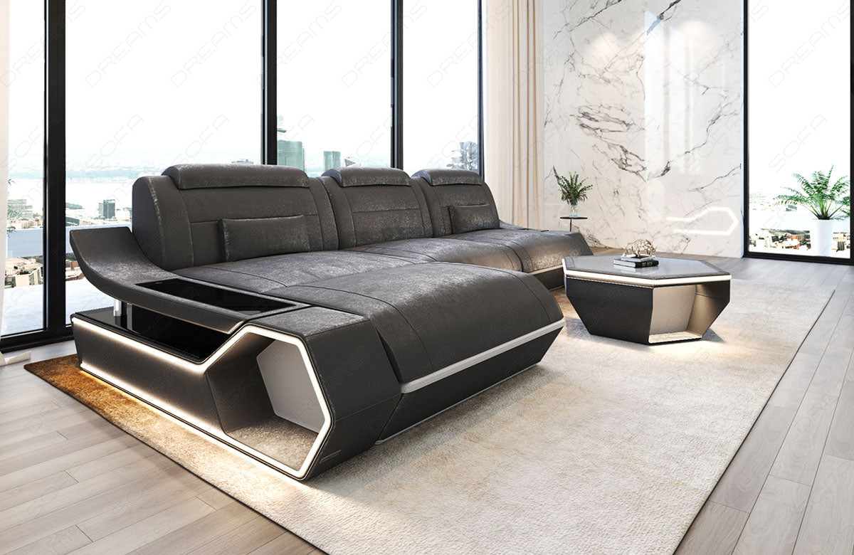 Toscano L-shaped corner sofa fabric