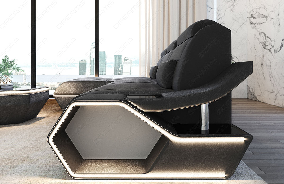 Toscano L-shaped corner sofa fabric