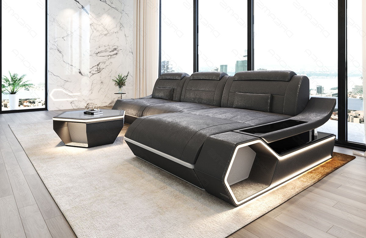 Toscano L-shaped corner sofa fabric