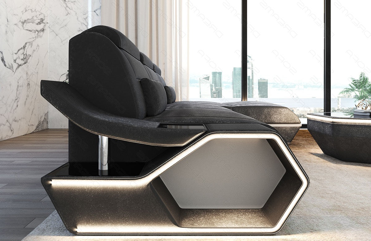 Toscano L-shaped corner sofa fabric