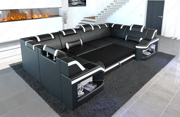Detailbild der optional erhÃ¤ltlichen Schlaffunktion fÃ¼r das Sofa Padua U Form