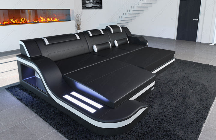 Sofa Palermo L Form mit der optional erhÃ¤ltlichen Bettfunktion 