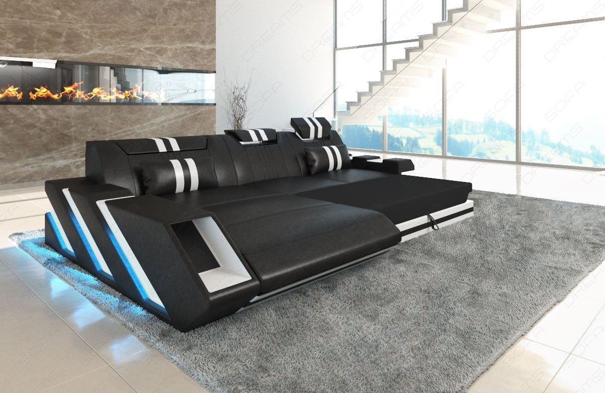 Sofa Apollo Corner Sofa With Led And Fabric Cover