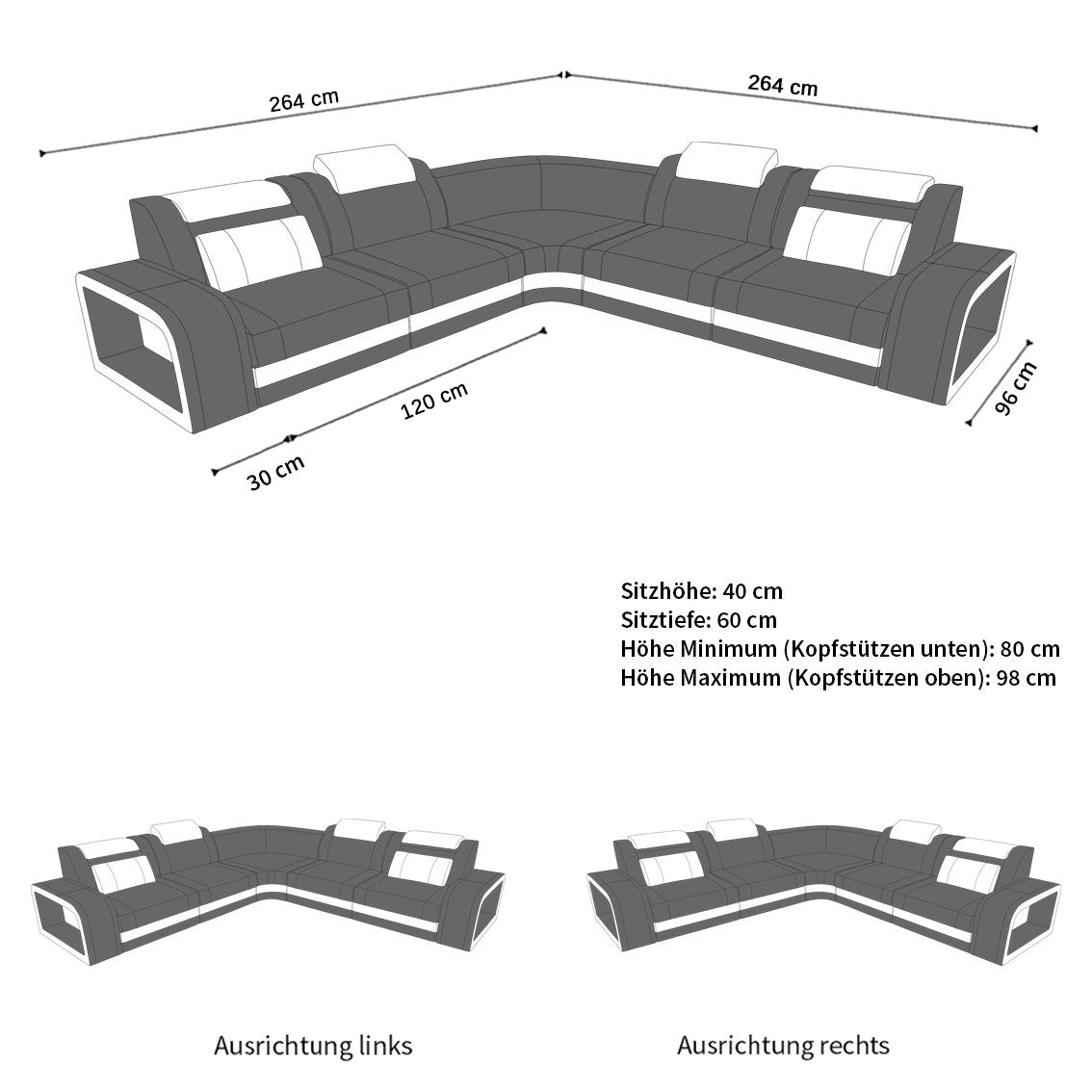 Mini Sofa Forenza L Shape Fabric Cover