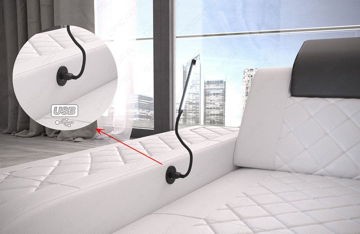 Sofa Berlin USB Port mit Leselampe
