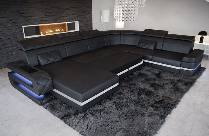 Detailbild der optionalen Schlaffunktion beim Ecksofa Bologna XXL