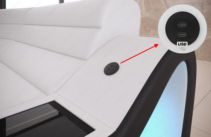 optional wÃ¤hlbarer USB-Anschluss fÃ¼r das Concept Sofa - Detailbild